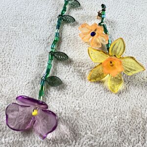 Zara Mismatched Colorful Beaded Flower Earrings